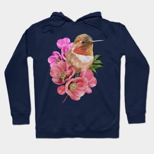 Humming bird with Sakura flowers Hoodie